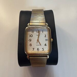 Timex Gold-Tone Square Face Watch